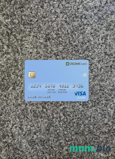 Albania Credins bank visa obciążyć wygląd fotograficzny skan PSD + zdjęcie